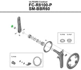 Shimano ydre hætte til fc-r8100-p