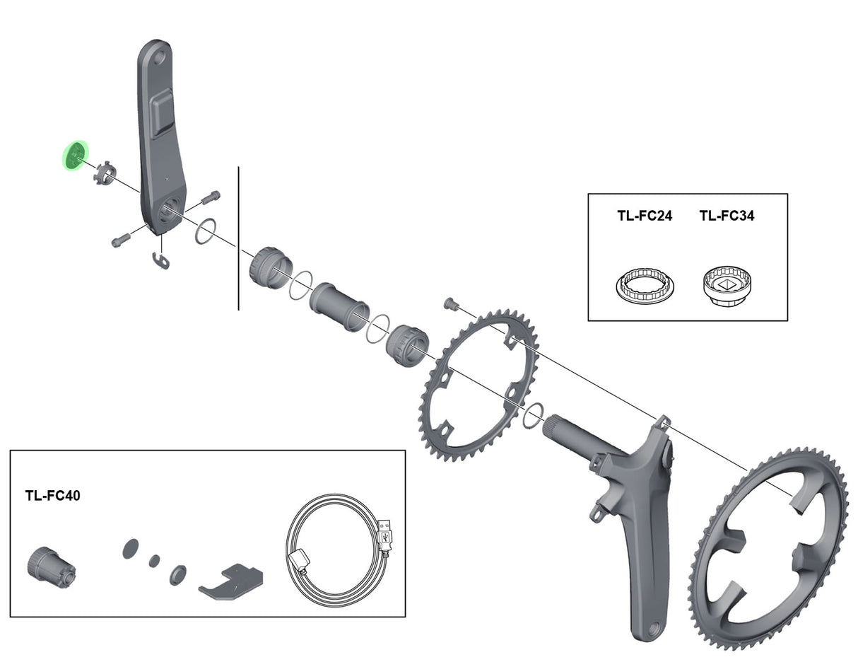 Shimano ydre hætte til fc-r9100-p
