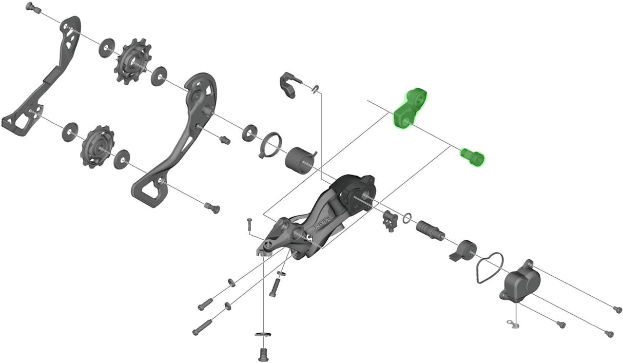 Shimano akselenhed til rd-m9000 bagskifterbeslag