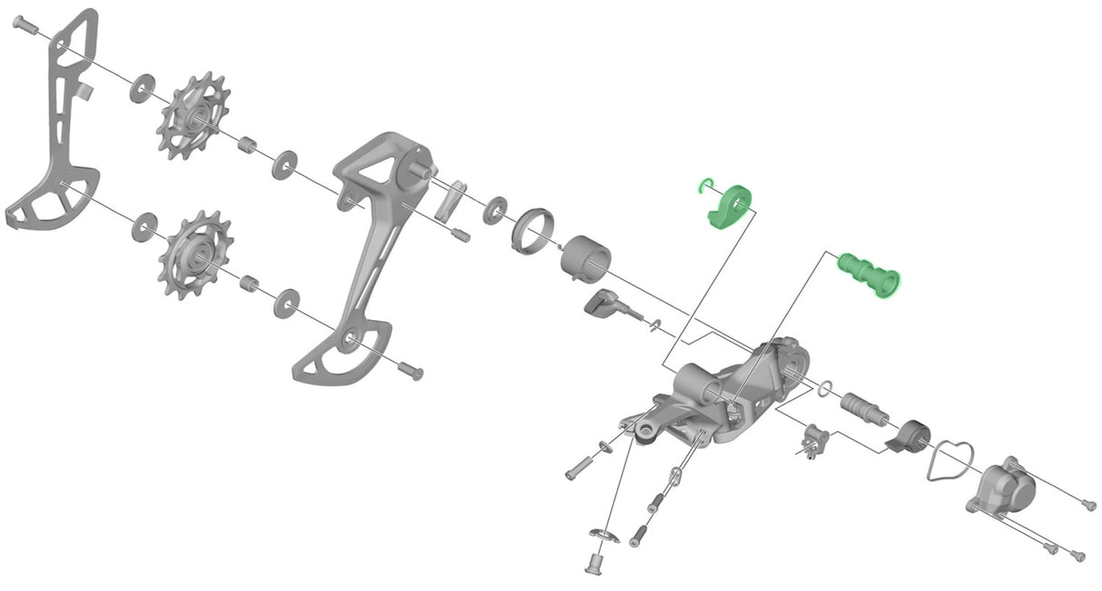 Shimano akselenhed til rd-m7100 7120 bagskifterbeslag