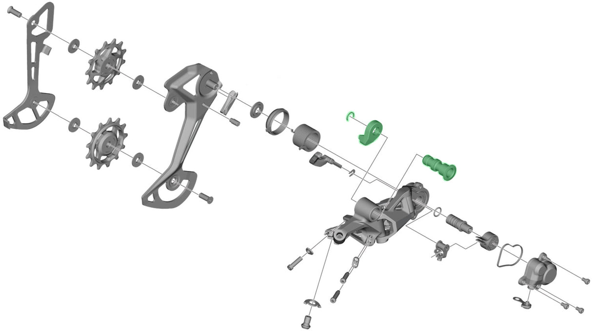 Shimano akselenhed til rd-m8100 8120 bagskifterbeslag
