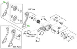Shimano styrehjulsbolte til rd-m615 m7000 m7100