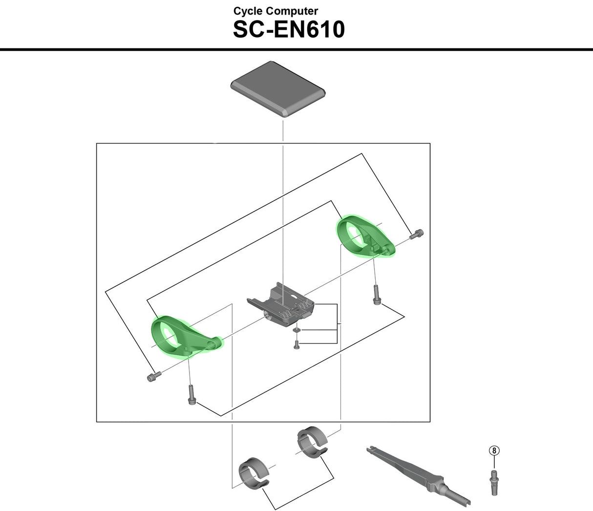 Shimano klemme til steps sc-en610 skærmholder