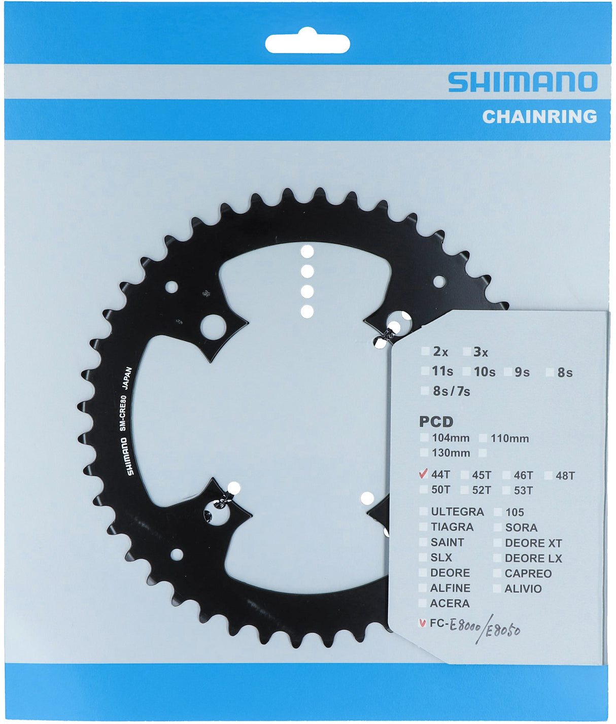 Shimano steps sm-cre80 kædering 44t uden edderkop