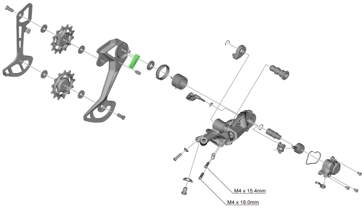 Shimano kofanger til rd-m8100 8130 bagskifter