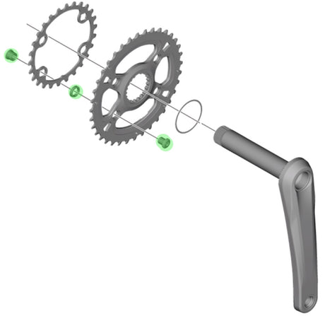 Shimano xt kædering bolte til fc-m8100-2 m8120-b2 (4 stk.)