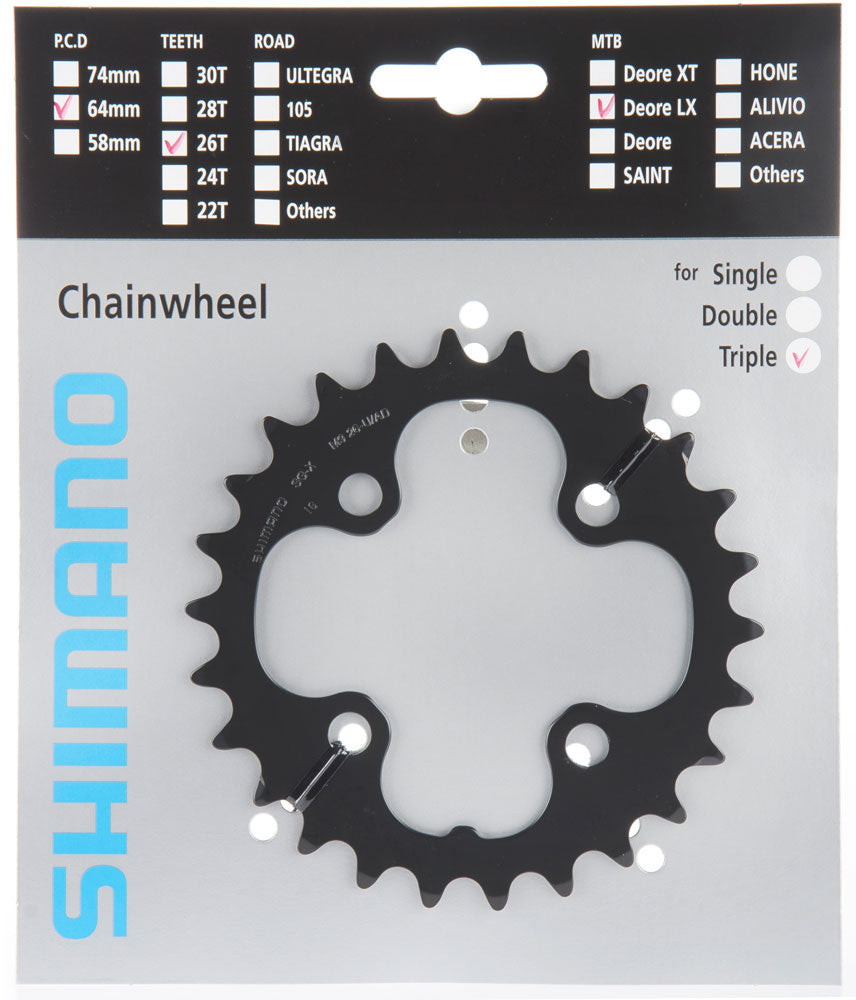 Shimano slx kædekrans til fc-m661 670 26t