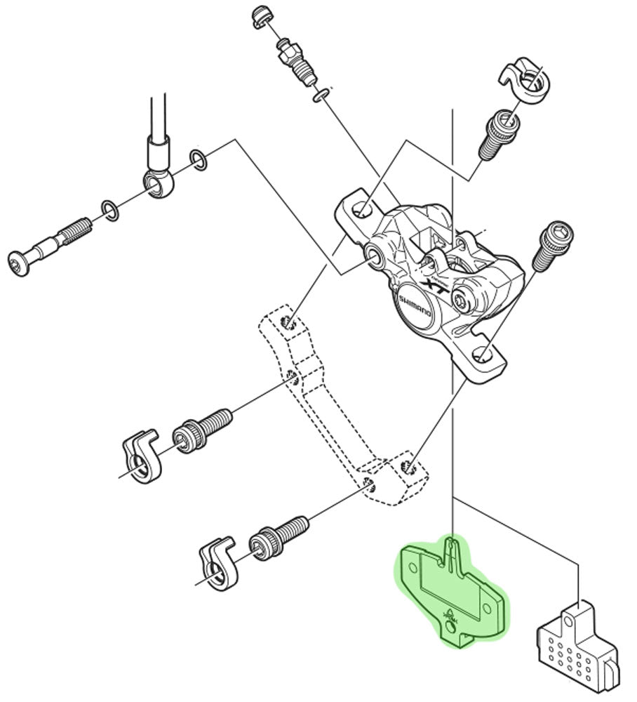 Shimano pad spacer til br-m985 785 675