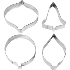 Creativ firma kagedåse, klokke, kugle, gruppe, prisme, h: 8 cm, 4 stk. 1 æske