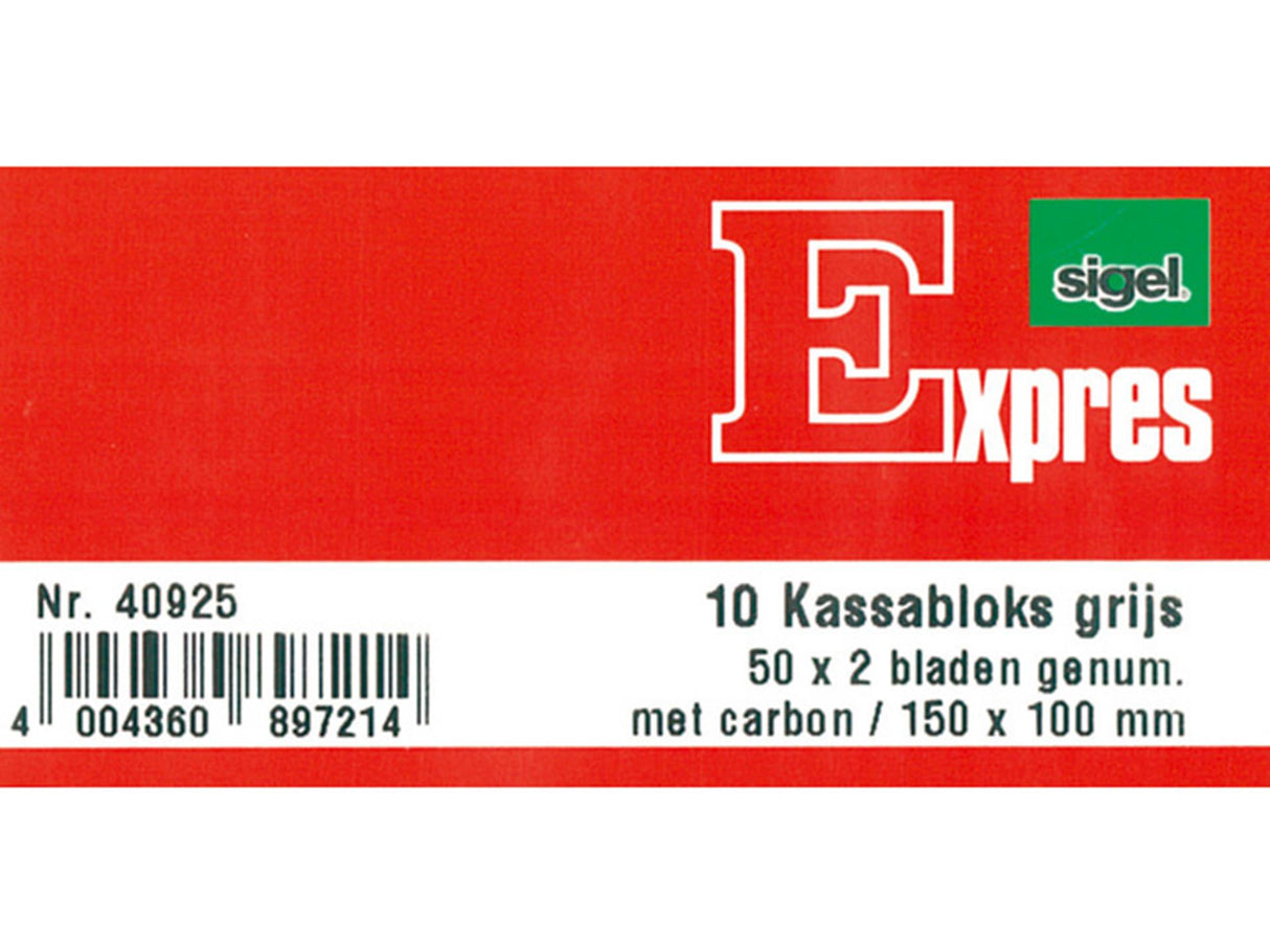 Kangaro kasseapparat blok 150x110 50x2 ark med carbon 10 stk.