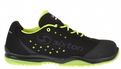 Sixton peak 91328-01 cuban laag s1p | zwart geel | maat 42 - 00.091.010.42