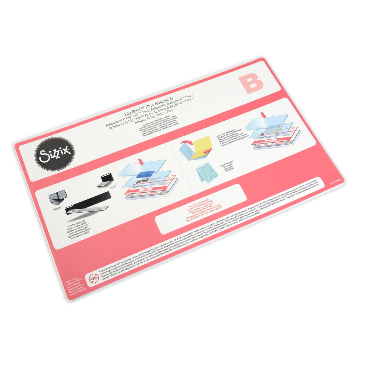 Sizzix • big shot plus tilbehørsadapter b plade standard