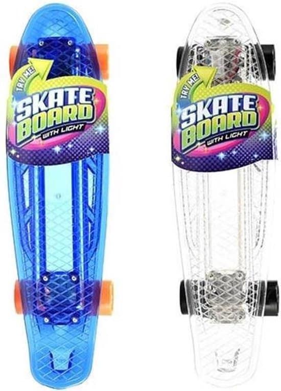 Toi-toys skateboard med lys 55cm (inkl. USB til micro USB kabel) op til 50 kg
