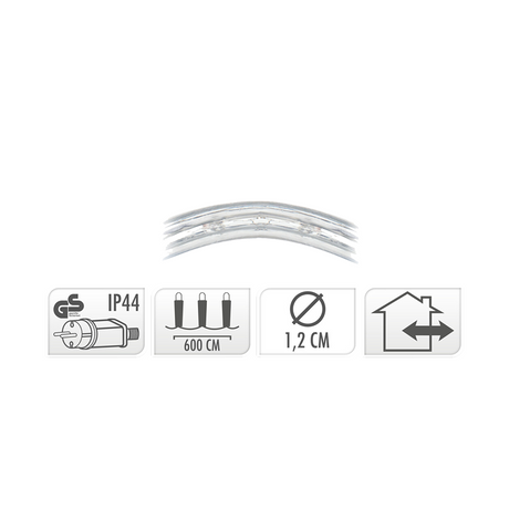 Slangverlichting led multicolor 600cm