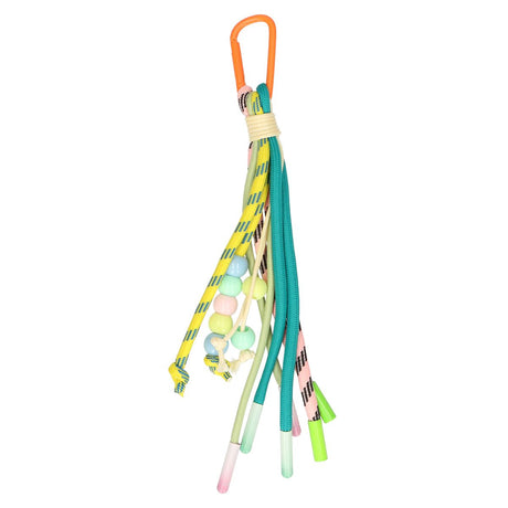 Jvdl bag charm oranje met gekleurde kralen