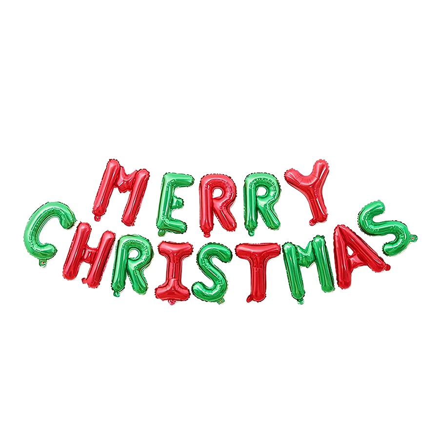 Slinger ballon folie merry christmas 40cm