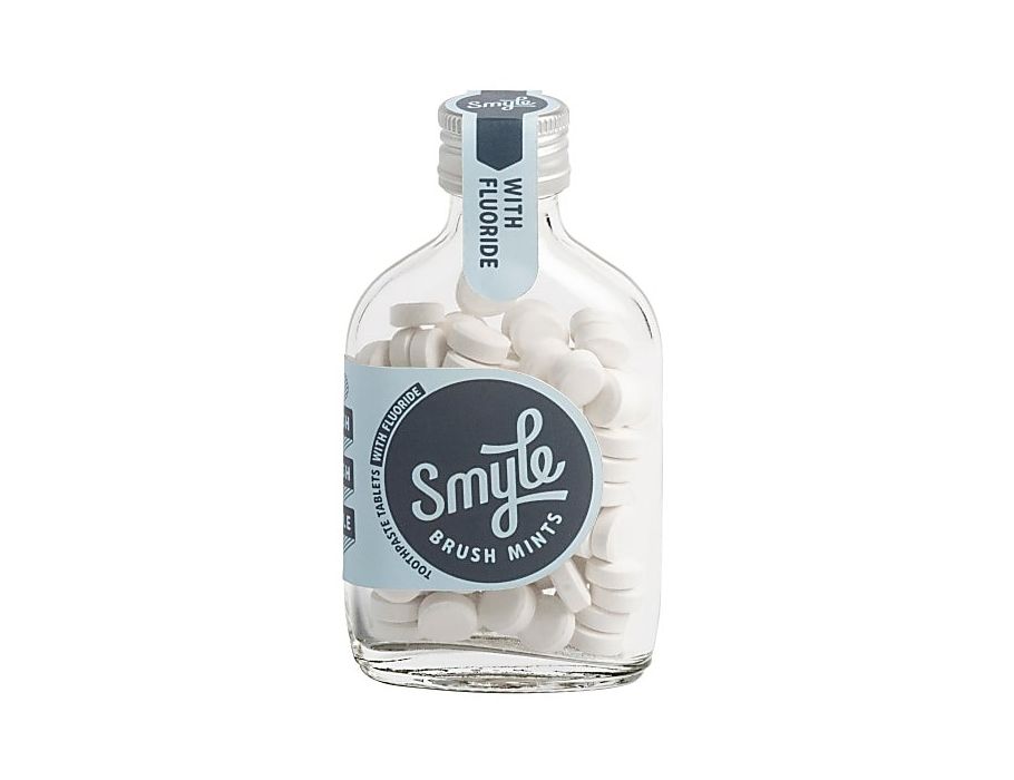 Smyle tandpasta faner - flaske 65st. - Med fluor