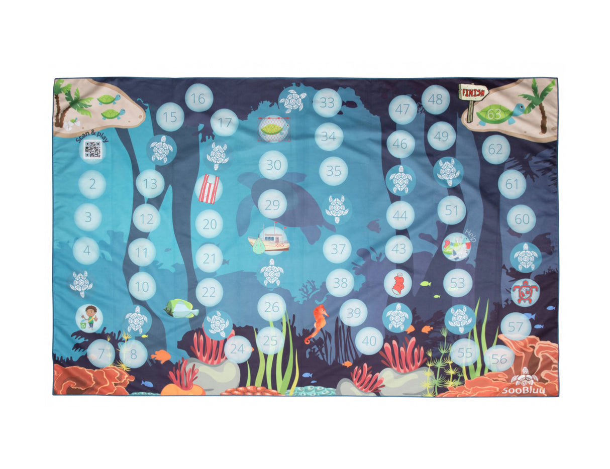 Soobluu Beach håndklæde - spil - 100x160cm