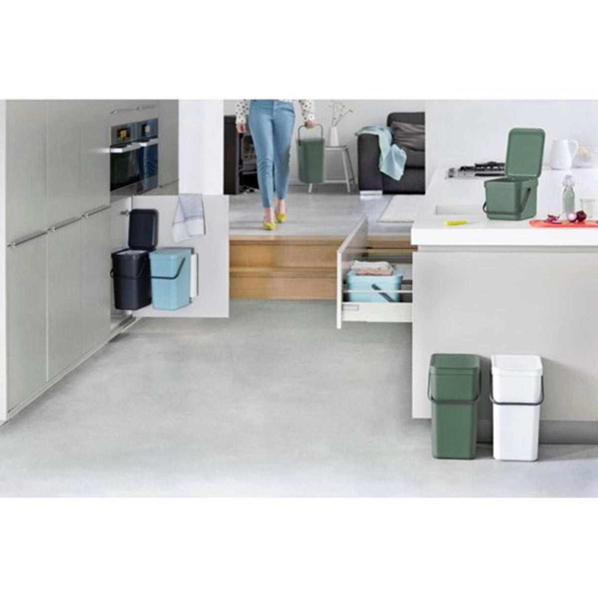 Brabantia sort go affaldsspand - 12 liter - mørkegrå
