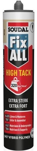 Soudal fix - alle high tack | klæbende fugemasse | beige | 290 ml - 100271