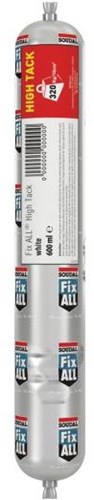 Soudal fix - alle high tack | klæbende fugemasse | hvid | 600 ml - 113657