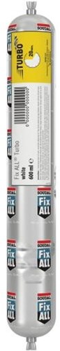 Soudal fix - alt turbo | klæbende fugemasse | hvid | 600 ml - 146187