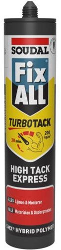 Soudal fix - alt turbo | klæbende fugemasse | hvid | 290 ml - 153987
