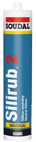 Soudal silirub 2 | silikone fugemasse | blank hvid | 300 ml - 102066