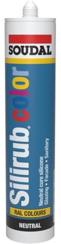 Soudal silirub farve | silikone fugemasse | perlehvid ral 1013 | 300 ml - 105822