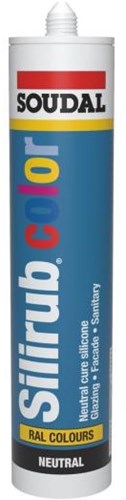 Soudal silirub farve | silikone fugemasse | stengrå ral 7030 | 300 ml - 113159