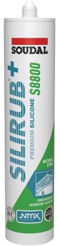 Soudal silirub+ s8800 | natursten | silikone fugemasse | gennemsigtig | 300 ml - 120993