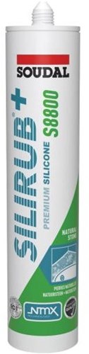 Soudal silirub+ s8800 | natursten | silikone fugemasse | hvid | 300 ml - 120995