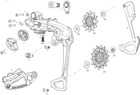 Sram bagskifter xx1 eagle bagskifter. xx1 eagle 52t månegrå