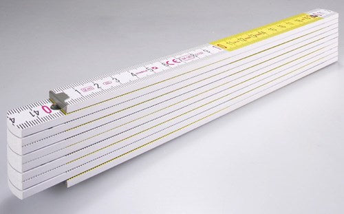 Abi stla tommestok, 417 hvidgul træ 2m - 14555