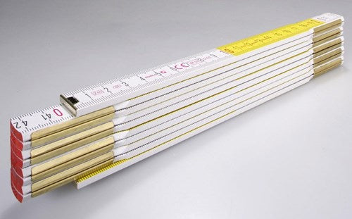 Abi stla tommestok, 617 hvidgul træ 2m - 01128