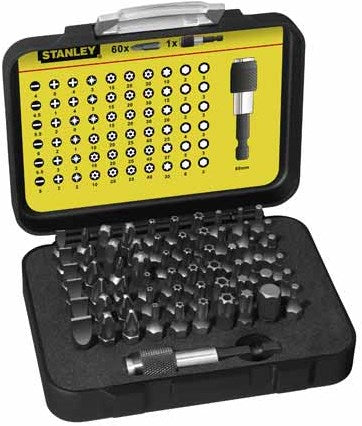 Stanley håndværktøj bit sæt expert pro 1 4 - bit holder (61 stk) - 1-13-902