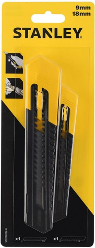 Stanley håndværktøj kombinationspakke snap-off kniv sæt | 9 mm + 18 mm - stht10202-0