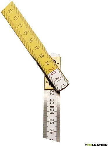 Stanley håndværktøj tommestok gul hvid | 2m - 15mm - 0-35-458