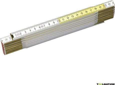 Stanley håndværktøj tommestok gul hvid | 2m - 15mm - 0-35-458
