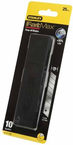 Stanley håndværktøj fatmax ekstra snap-off kniv 25mm (5 stk) - 0-11-725