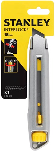 Stanley håndværktøj interlock snap-off kniv 18mm - 1-10-018 - 1-10-018