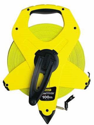 Stanley handgereedschap landmeter powerwinder 100m 12,7mm - 2-34-777