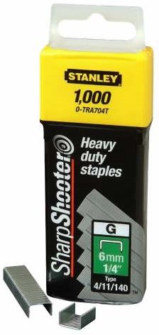 Stanley hæfteklammer 8mm type g - 1000 stk