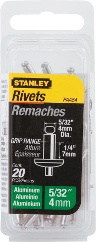 Stanley håndværktøj popnitter 4x7mm - 20 stykker - 1-paa54t