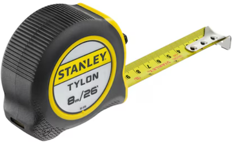 Stanley håndværktøj målebånd stanley tylon | 8m 24' - 25mm - 0-30-656