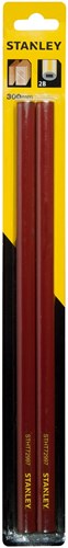 Stanley håndværktøj snedkerblyant | rød | 30 cm | 2x - stht0-72997