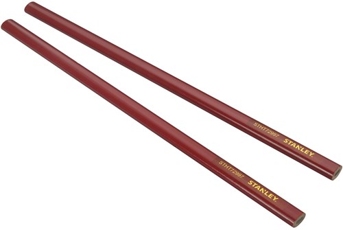Stanley håndværktøj snedkerblyant | rød | 30 cm | 2x - stht0-72997