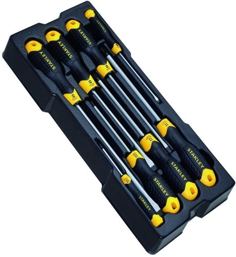 Stanley håndværktøj transmodule cushiongrip skruetrækkere 8-delt - stmt1-74181 - stmt1-74181