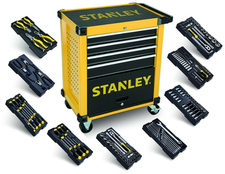 Stanley stht0-80442 | værktøjsvogn | 4 skuffer - fyldt med 9 moduler - stht0-80442