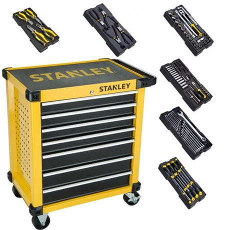 Stanley stht6-80827 transmodul værktøjsvogn 7 skuffer fyldt med 6 moduler stht6-80827